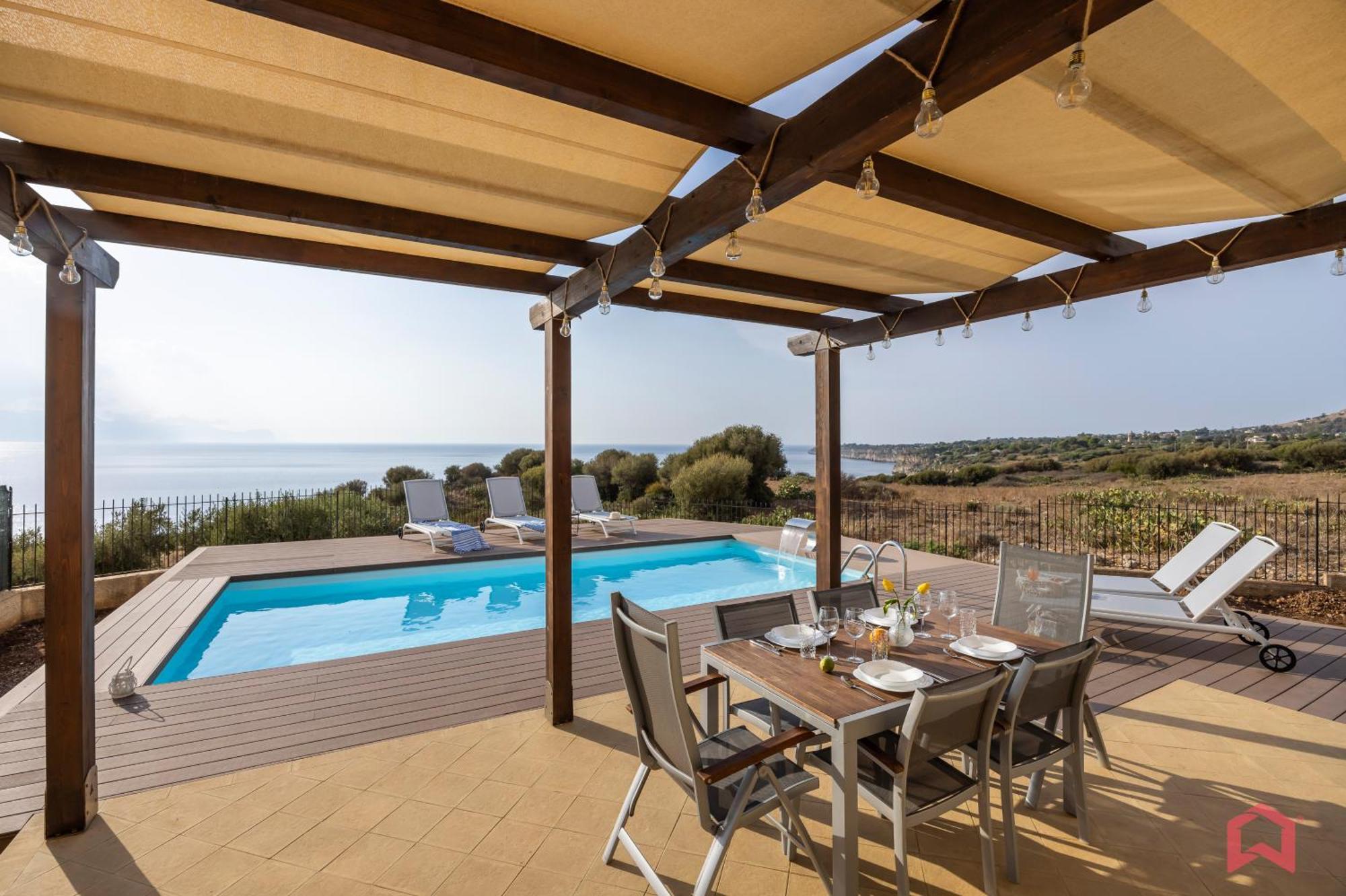 Villa With Sea View Private Pool Terrasini Dış mekan fotoğraf